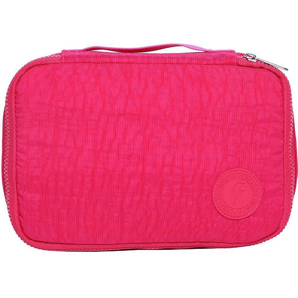 Estojo NYLON Creased Quadrado PINK