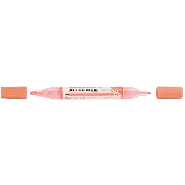 Pincel Marcador Artesanato Multimark Semipermanente Laranja Neon – Caixa com 6 Unidades