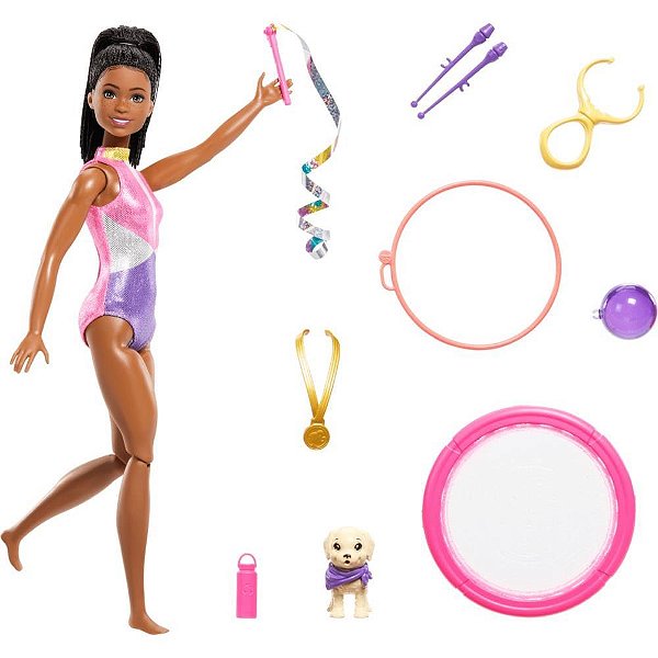 Boneca Barbie Family Brooklyn Conjunto de Ginástica