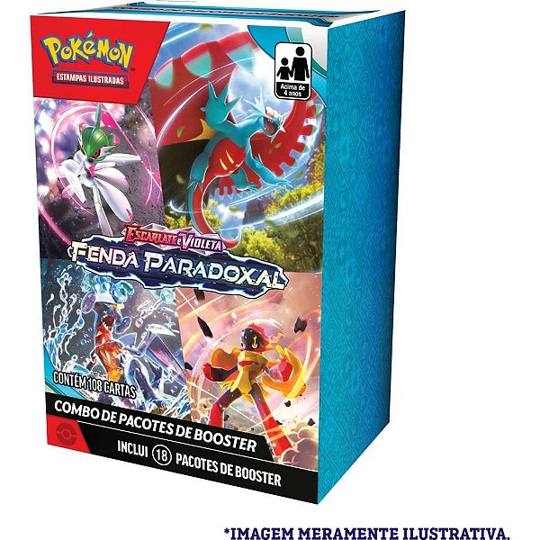Jogo de Cartas Pokemon EV04 Fenda Paradoxal  Display com 18