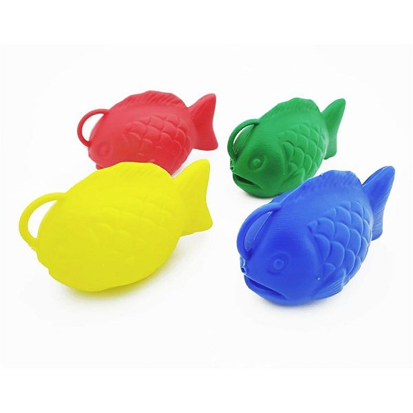 Artigo para Festa Peixe para Pescaria Soprada 9CM - Pacote com 10 Unidades