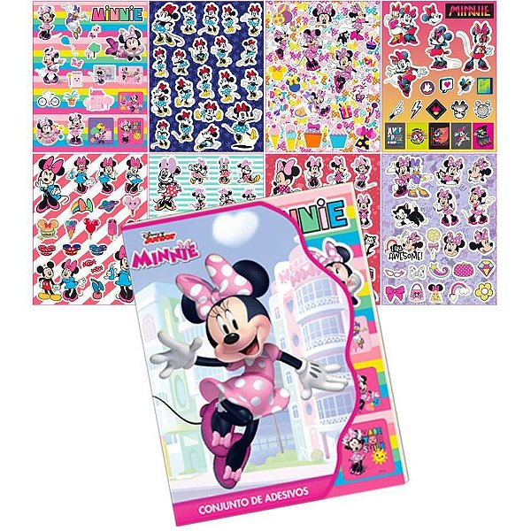 Adesivos Decorados Minnie 8 Folhas MOD. 947 Sortido