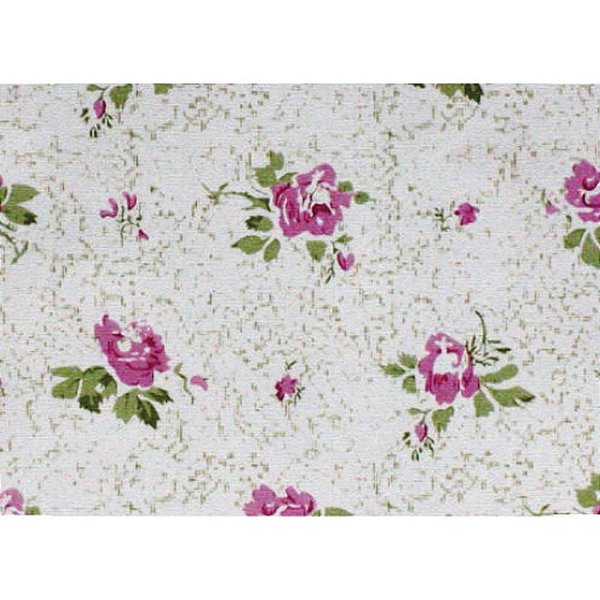 Papel de Parede Plástico Adesivo 45CMX10M Floral Rosas PINK