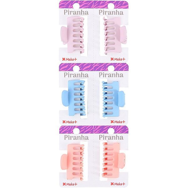 Acessório para Cabelo Piranha CANDY Tradicional 4CM Pacote com 6 Unidades - Make+