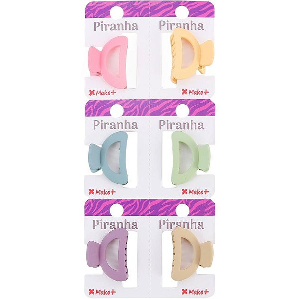 Acessório para Cabelo Piranha CANDY Charme 2,5CM - Pacote com 6 Unidades