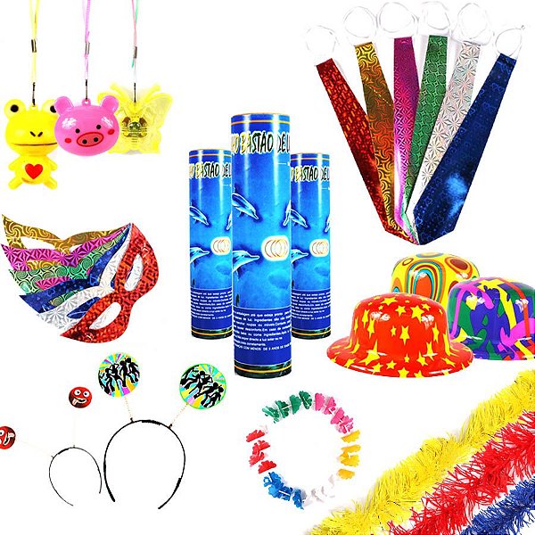 Kit Adereços Festa 15 Anos 350 Itens 150 Pessoas Coloridos