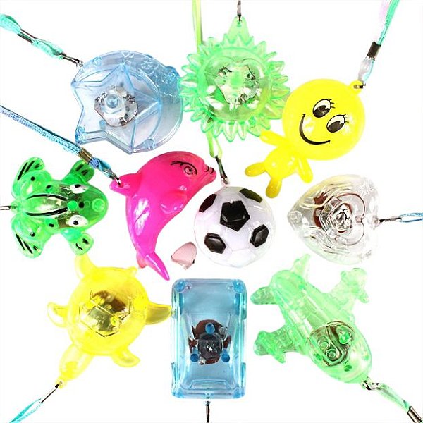 Kit Com 10 Colar Pisca Festa Casamento Formatura Debutante