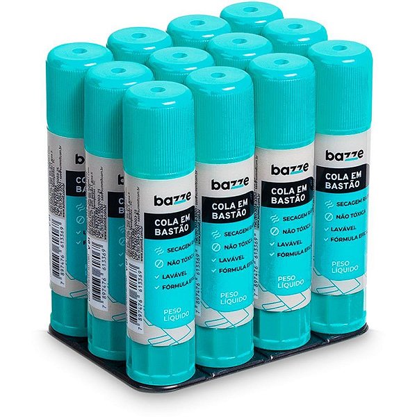 Cola em Bastão Bazze 10G Pacote com 12