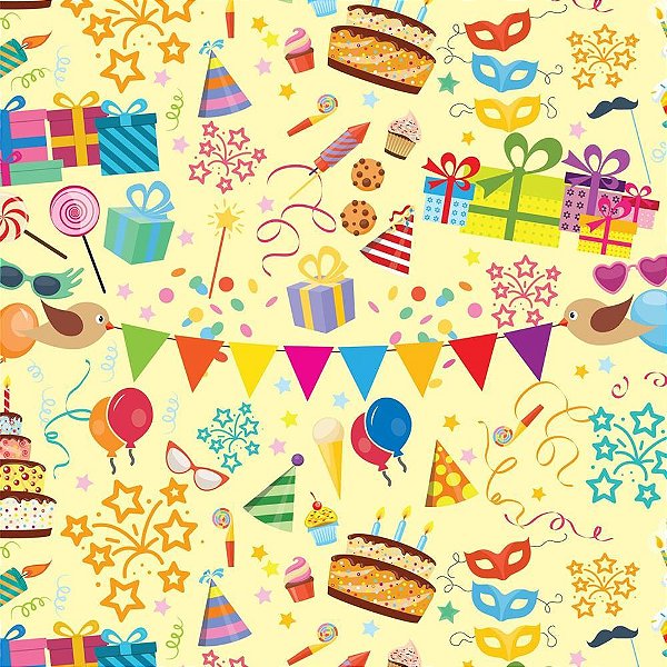 Papel Presente Bobina Couchê 60CM MOD.155 Presentes - Bobina com 100M