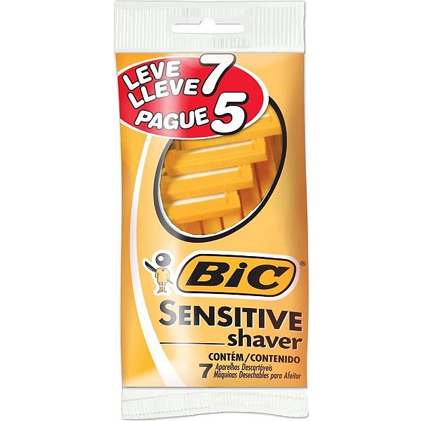 Barbeador Descartável BIC Sensitive Leve 7 Pague 5
