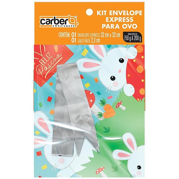 Embalagem P/OVO de Páscoa 32X32CM Envelope+laco (S)