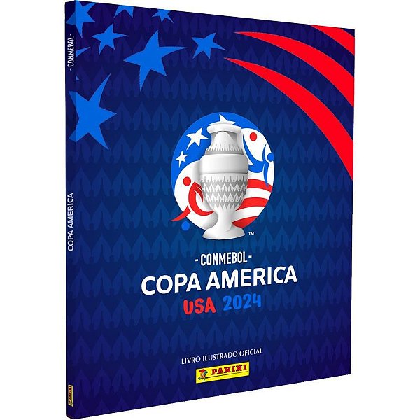 álbum de Figurinhas Copa América 2024 Capa Dura Pacote com 10