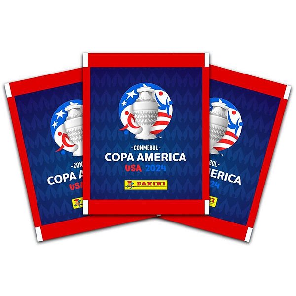 Figurinhas Copa América 2024 - Pacote com 20 Envelopes (5 Figurinhas Cada)