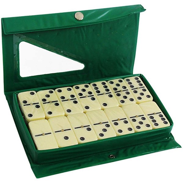Domino Estojo 28 Peças 11MM Verde Western