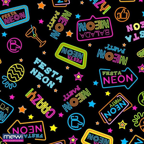 TNT Estampado 1,40M 40G Balada Neon - Bobina com 25M