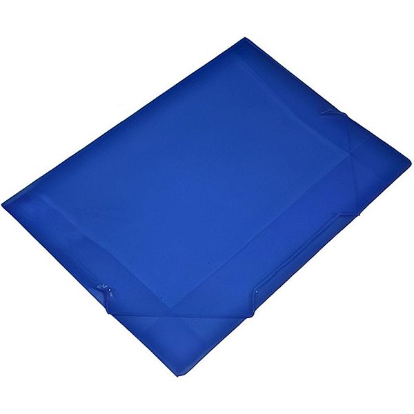 Pasta ABA Elástica Plástica Mini Azul SOFT Pacote com 10