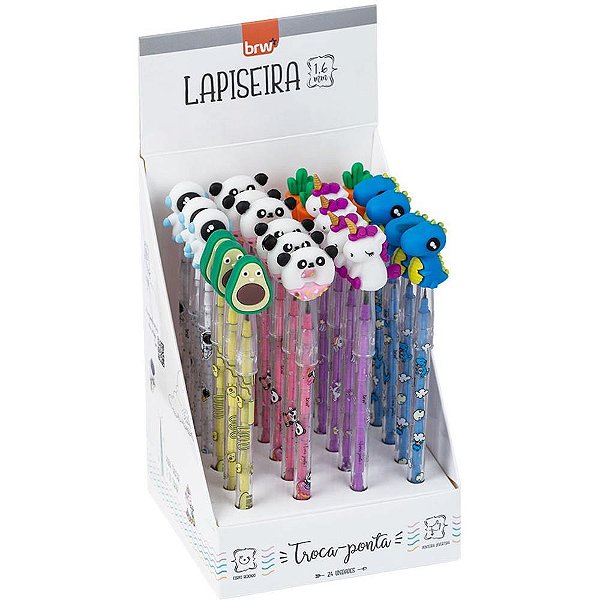 Lapiseira Plástica 1.66MM com Troca de Ponta Display com 24 Unidades