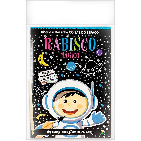 Livro Infantil de Colorir Rabisco Mágico Espaço 8 Páginas