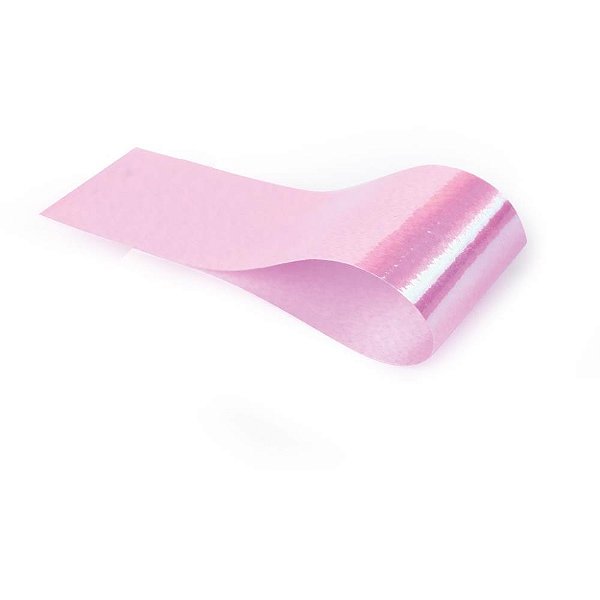 Fita Poli Lisa Plástica Nacarado Rosa 18MM X 25M - Pacote com 4 Rolos