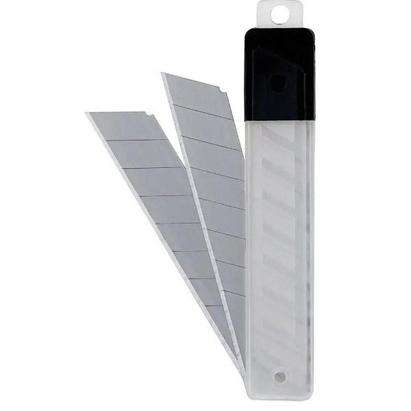Lâmina para Estiletes Largo B4012 18MM - Estojo com 10 Unidades