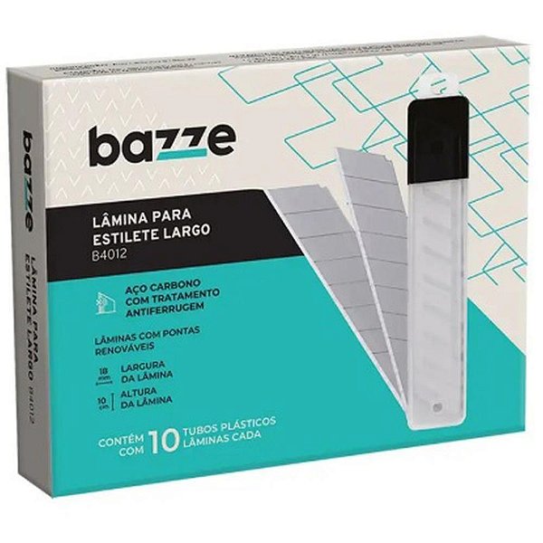 Lâmina para Estiletes Largo B4012 18MM - Estojo com 10 Unidades