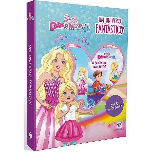 Livro Brinquedo Ilustrado BOX Barbie com 6 Mini Livros