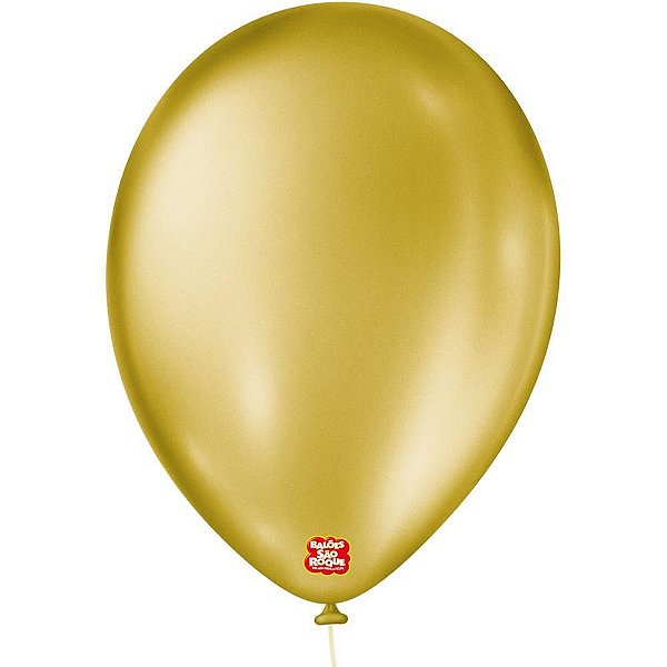 Balão Cintilante N.090 Dourado - Pacote com 25 Unidades