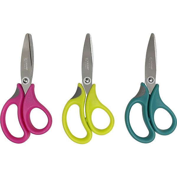 Tesoura Escolar Curva para EVA G-0130 Cores Sortidas