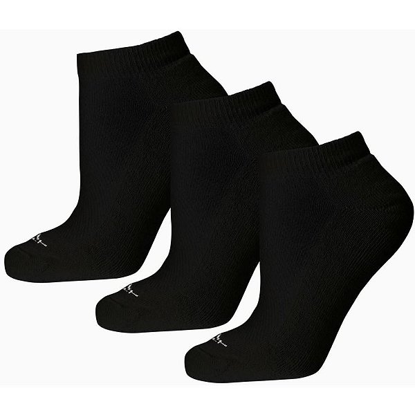 Meia Cano Baixo 33-38 Preto - Pacote com 3