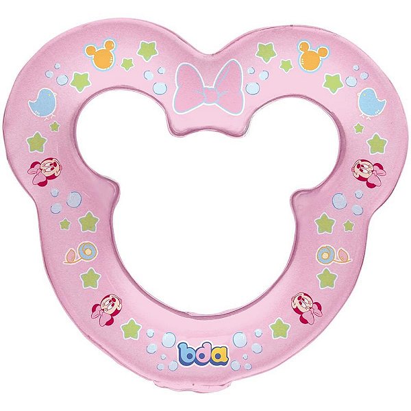 Mordedor Infantil Minnie Contorno com água Rosa