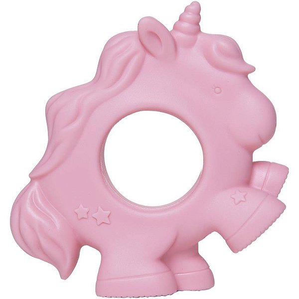 Mordedor Infantil Unicórnio Rosa