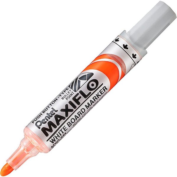 Pincel Quadro Branco Maxiflo Laranja 6.0MM - Caixa com 12