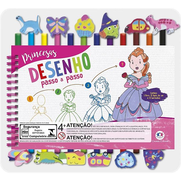 Livro Brinquedo Ilustrado KIT Divertido Princesas 1