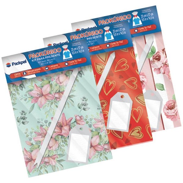 Saco Metalizado 50X70CM Feminino com Laço e TAG - Pacote com 30