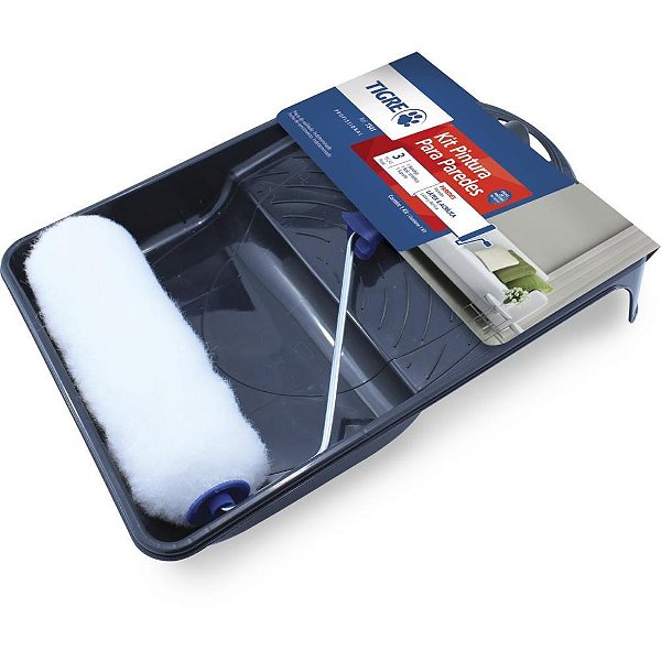 Kit Rolo de Pintura Econômico com 3 Peças - Rolo de LÃ Sintética 22CM