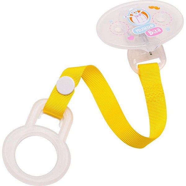 Prendedor de Chupeta Mundo Bita Amarelo