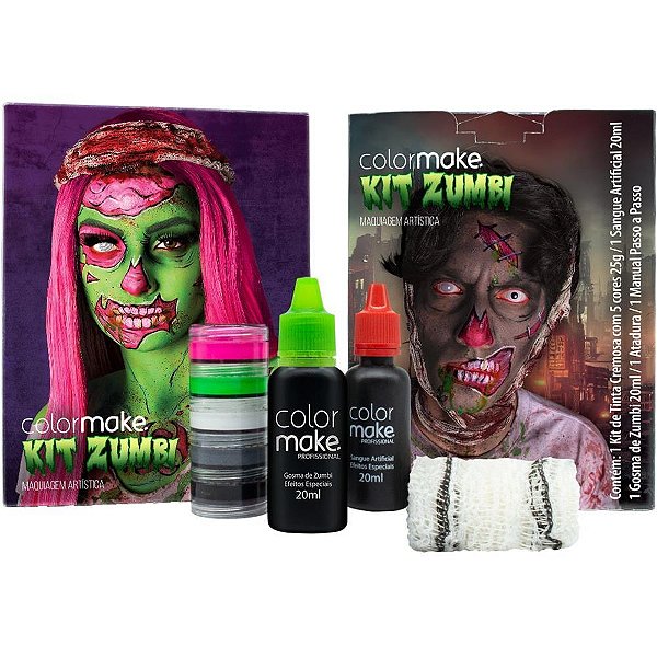Pintura Facial KIT Efeitos Especiais Zumbi