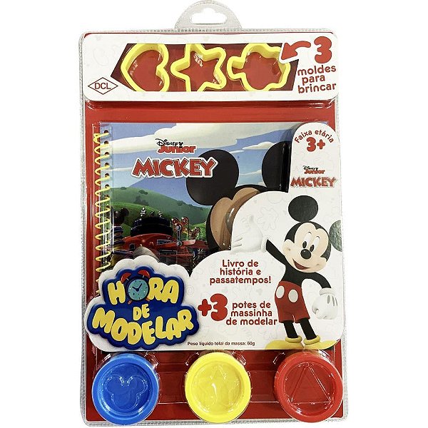 Livro Brinquedo Ilustrado Hora de Modelar Mickey com Massinha