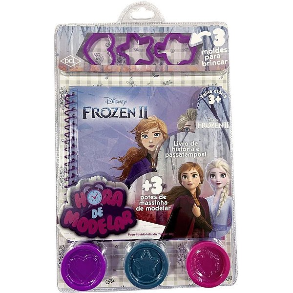 Livro Brinquedo Ilustrado Hora de Modelar Frozen com Massinha