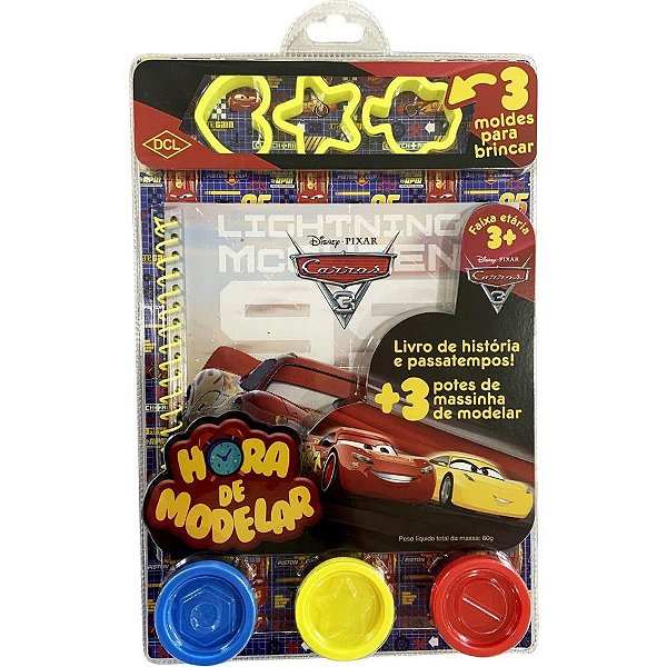 Livro Brinquedo Ilustrado Hora de Modelar Carros com Massinha