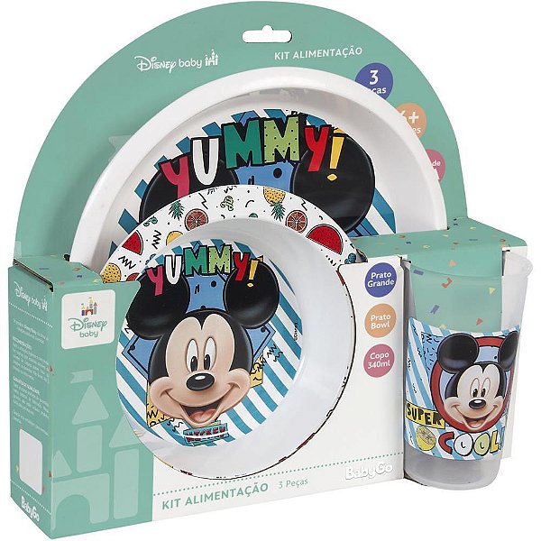 Kit Alimentação Mickey com 3 Peças