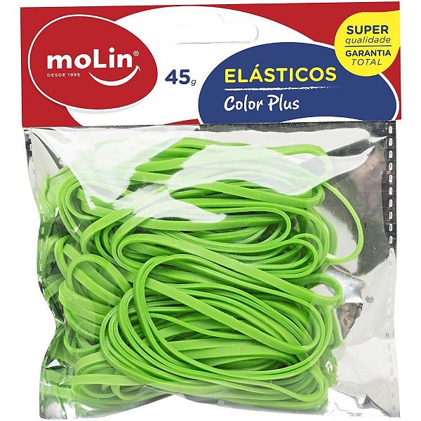Elástico Colorido Verde 45G.