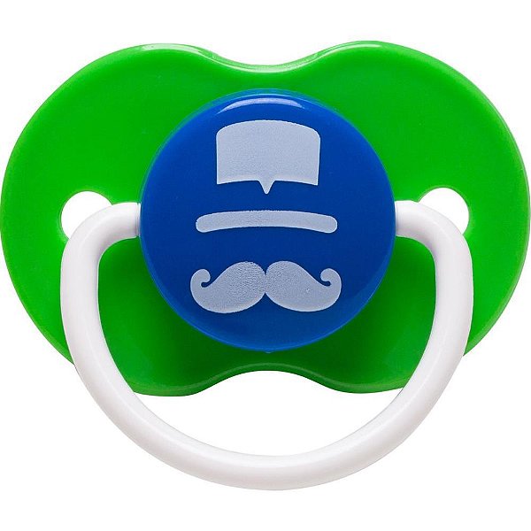 Chupeta Mundo Bita Silicone Ortodôntica T2 VERDE/AZUL