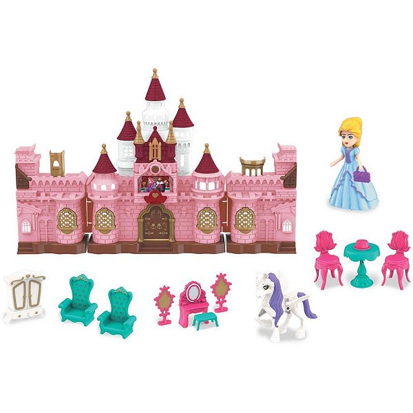 Casinha de Boneca Castelo da Princesa com Som e LUZ