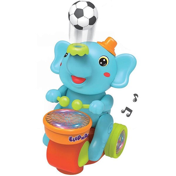 Brinquedo para Bebê Elefante Musical com LUZ e Som