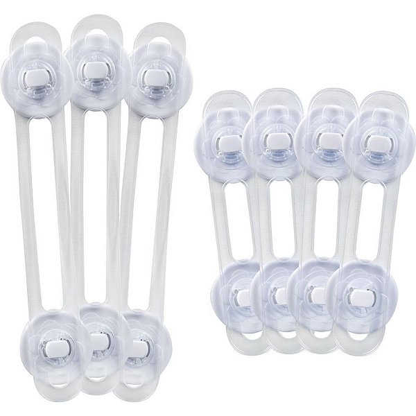 Kit de Travas Flexíveis Multiuso P e G para Segurança ANTI-IMPACTO com 7 Unidades