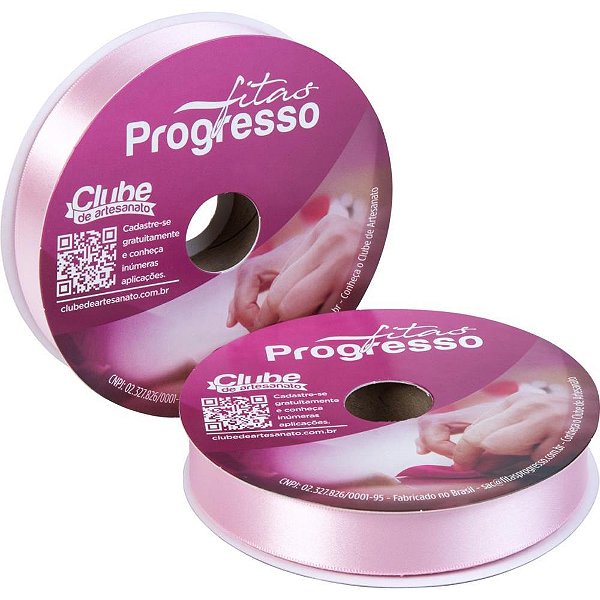 Fita de Cetim 22MM X 50M Rosa Bebê 310 - Fitas Progresso