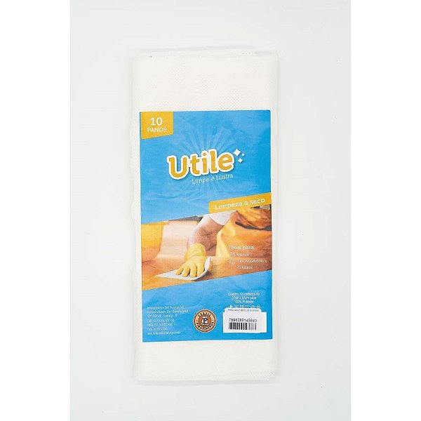 Pano de Limpeza LIMPA/LUSTRA Branco 27X37CM Pacote com 10 Unidades