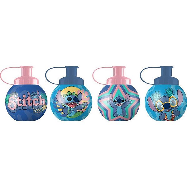 Squeeze STITCH Bolinha 250ML - Pacote com 4 Unidades