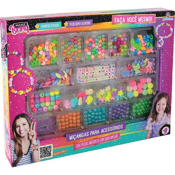 Bijuteria e Miçanga Make BRINQ Miçangas (joias) KIT